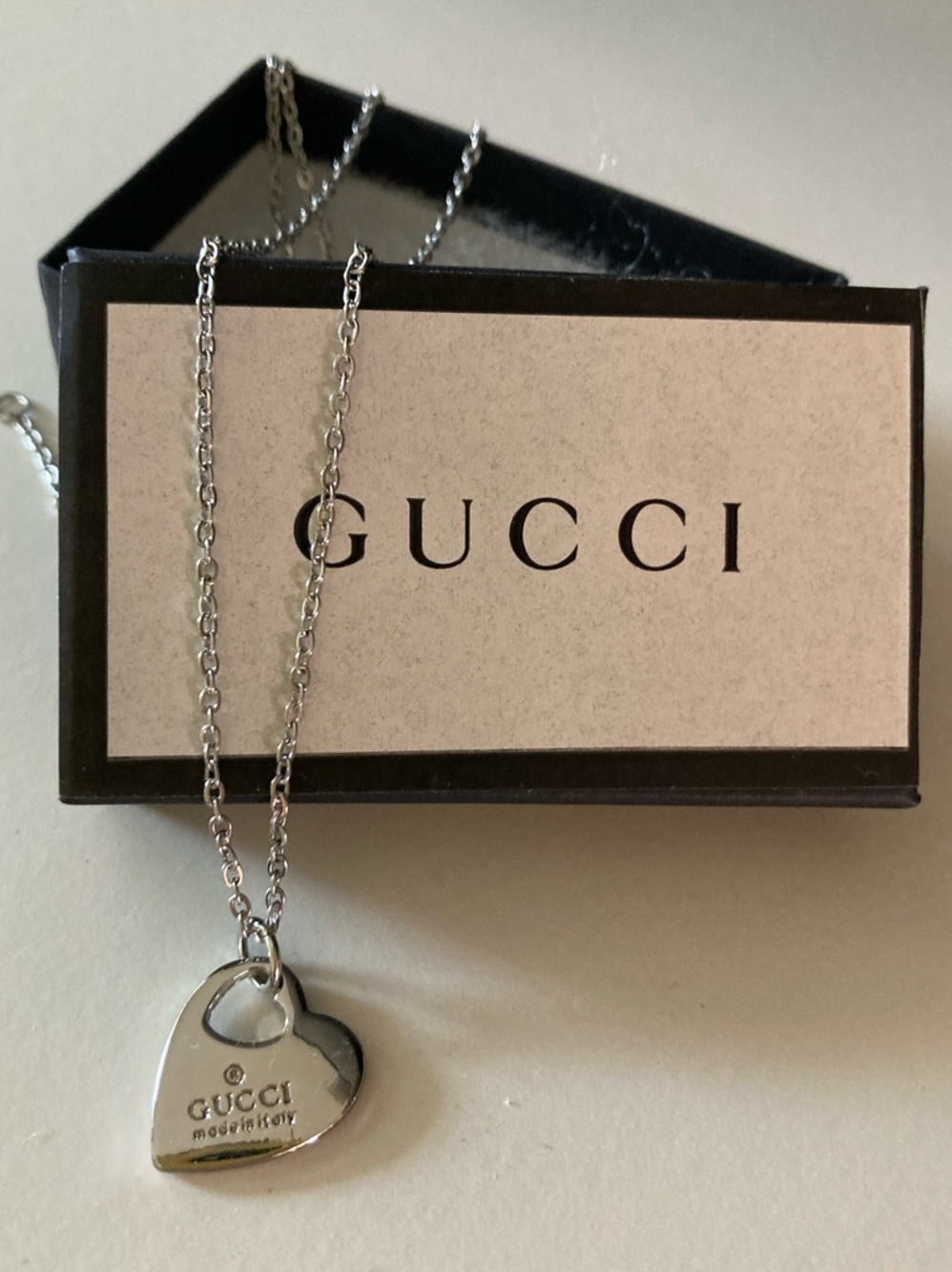 Silver Cut Out Heart Pendant Necklace with 24" Stainless Steel Chain 🖤